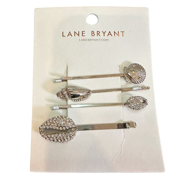 Lane Bryant Seashell Bobby Pin 4 Pack Hair Clips Pins Accessory NWT Beach Sea - Picture 1 of 6